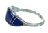 Southwestern Lapis Inlay Silver Ring Size 5-1/4 AX74012